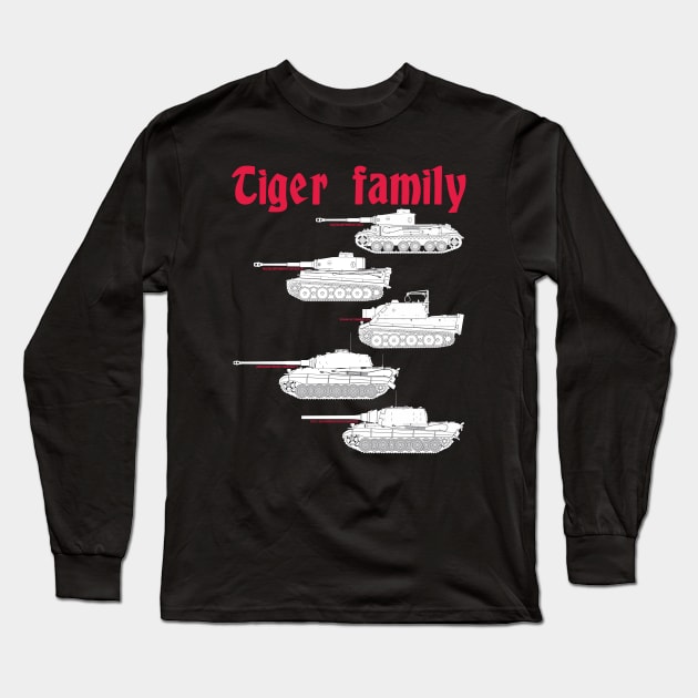 A tank lover will appreciate it! Tiger family Long Sleeve T-Shirt by FAawRay